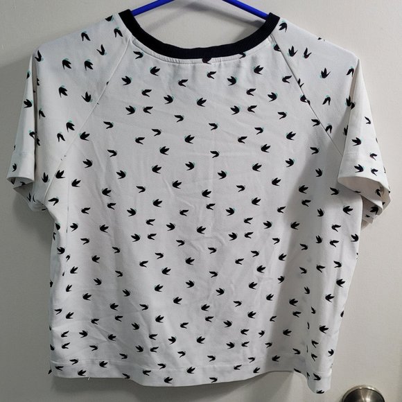 Small Twik Bird Patterned Blouse Crop Top - Picture 2 of 8